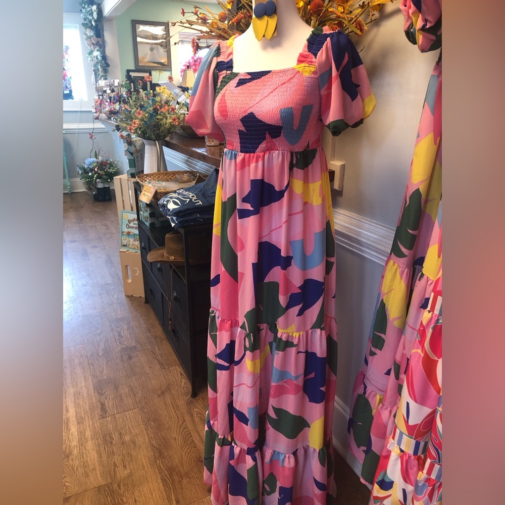 First Love long dress with bright colors perfect for any occasion!
